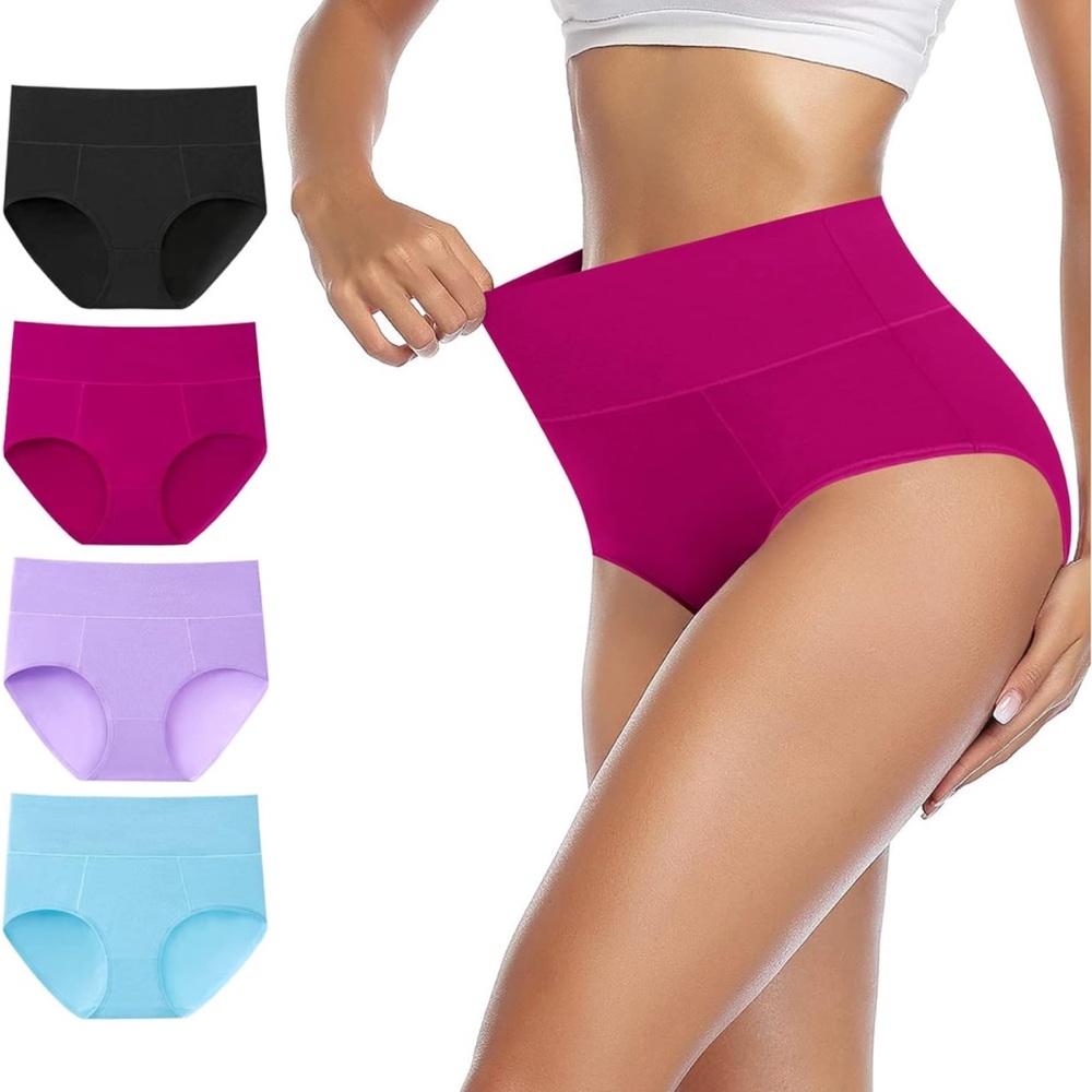 High Waisted Underwear for Women 4 Pack Panties